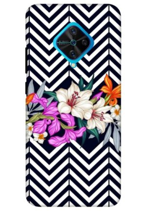 zigzag flower printed mobile back case cover for vivo s1 pro
