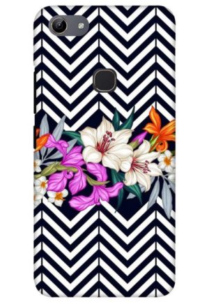 zigzag flower printed mobile back case cover for vivo y81 - vivo y83
