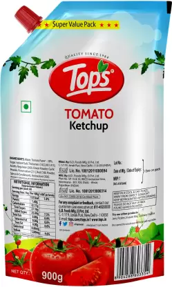 Buy tops tamato Ketchup 900 ml online at guaranteed lowest price